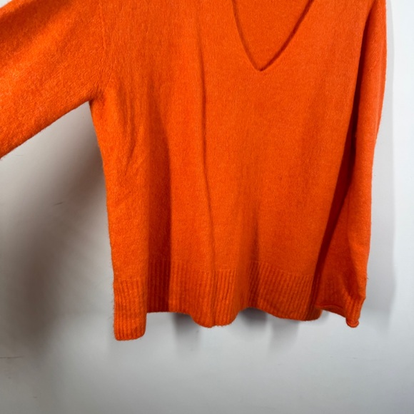 Momoni Orange Alpaca Wool Blend Sweater Size S Made in Italy Cozy Knit - Picture 5 of 13